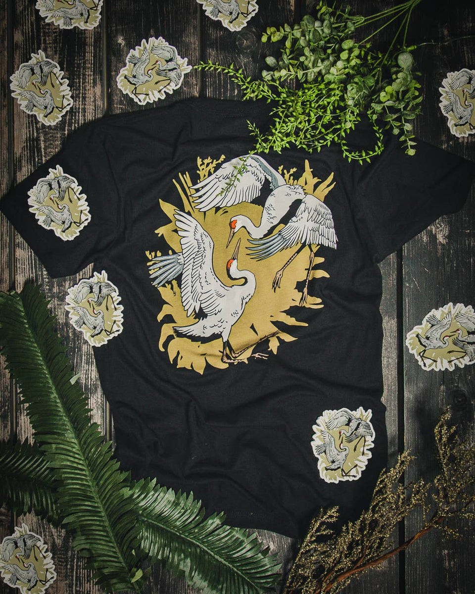 Dancing Cranes Sticker