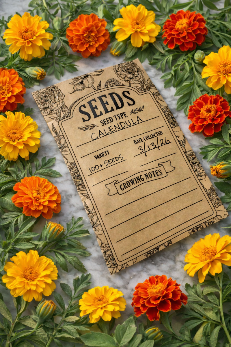 Calendula Mix Flower Seed Packet