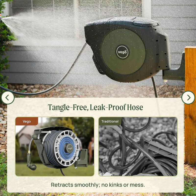 Vego Retractable Hose Reel Set