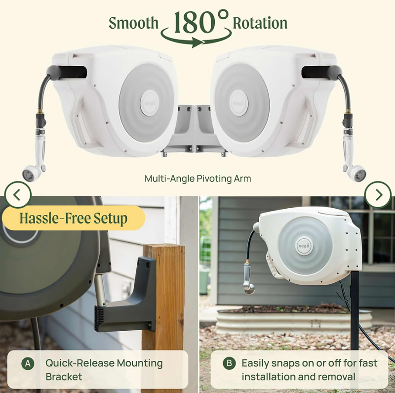 Vego Retractable Hose Reel Set