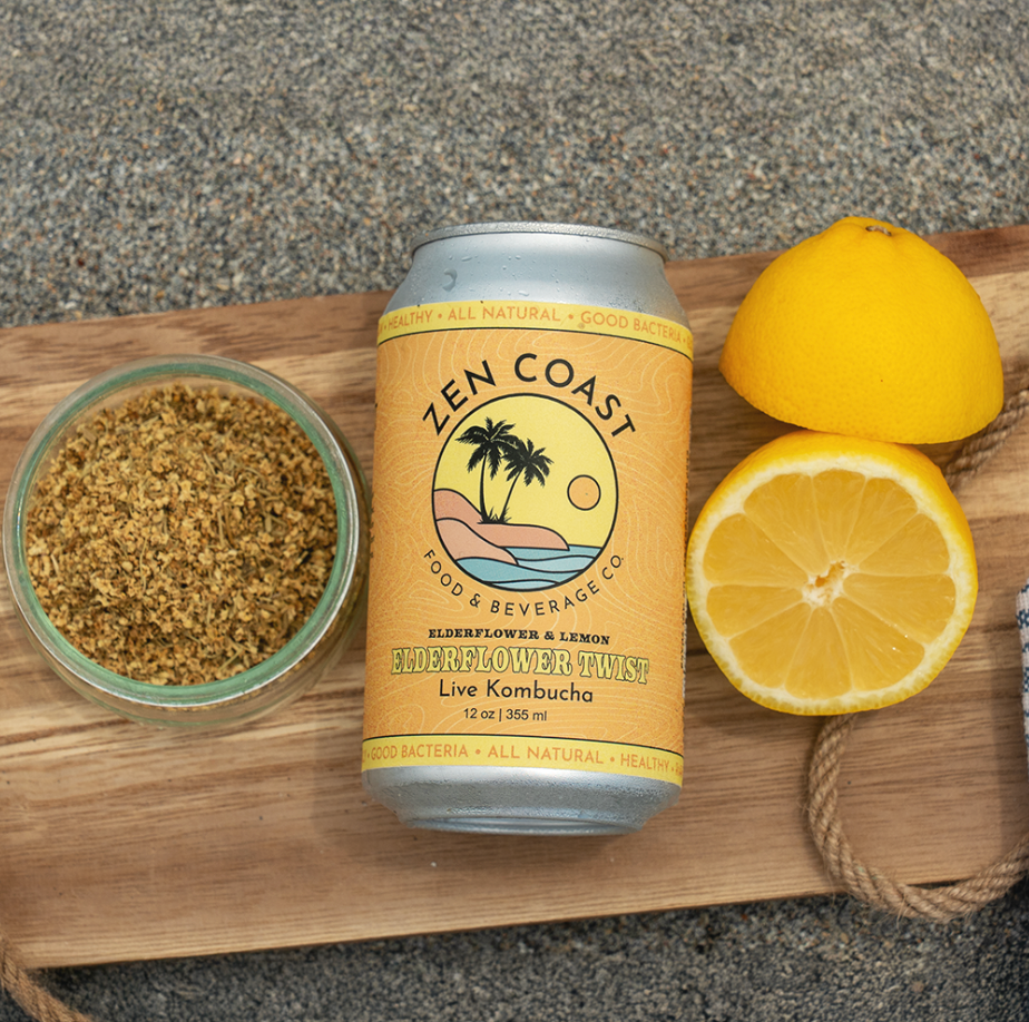 Elderflower Twist Zen Coast Kombucha