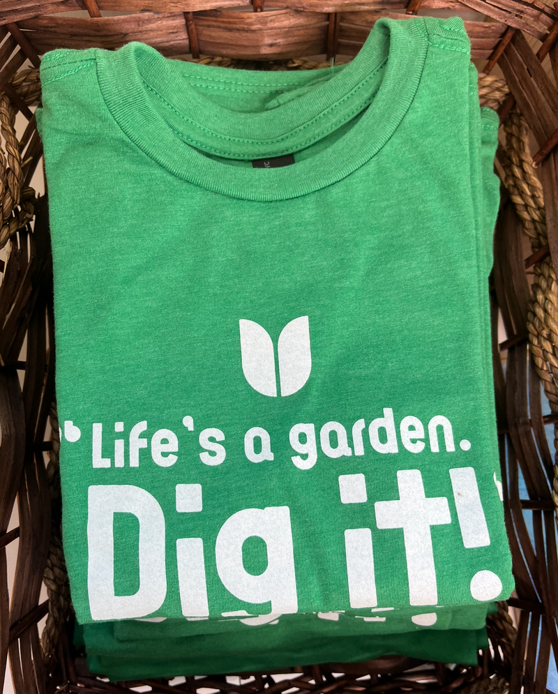 Urban Abundance Kids T-Shirt – “Life’s a Garden, Dig It.”