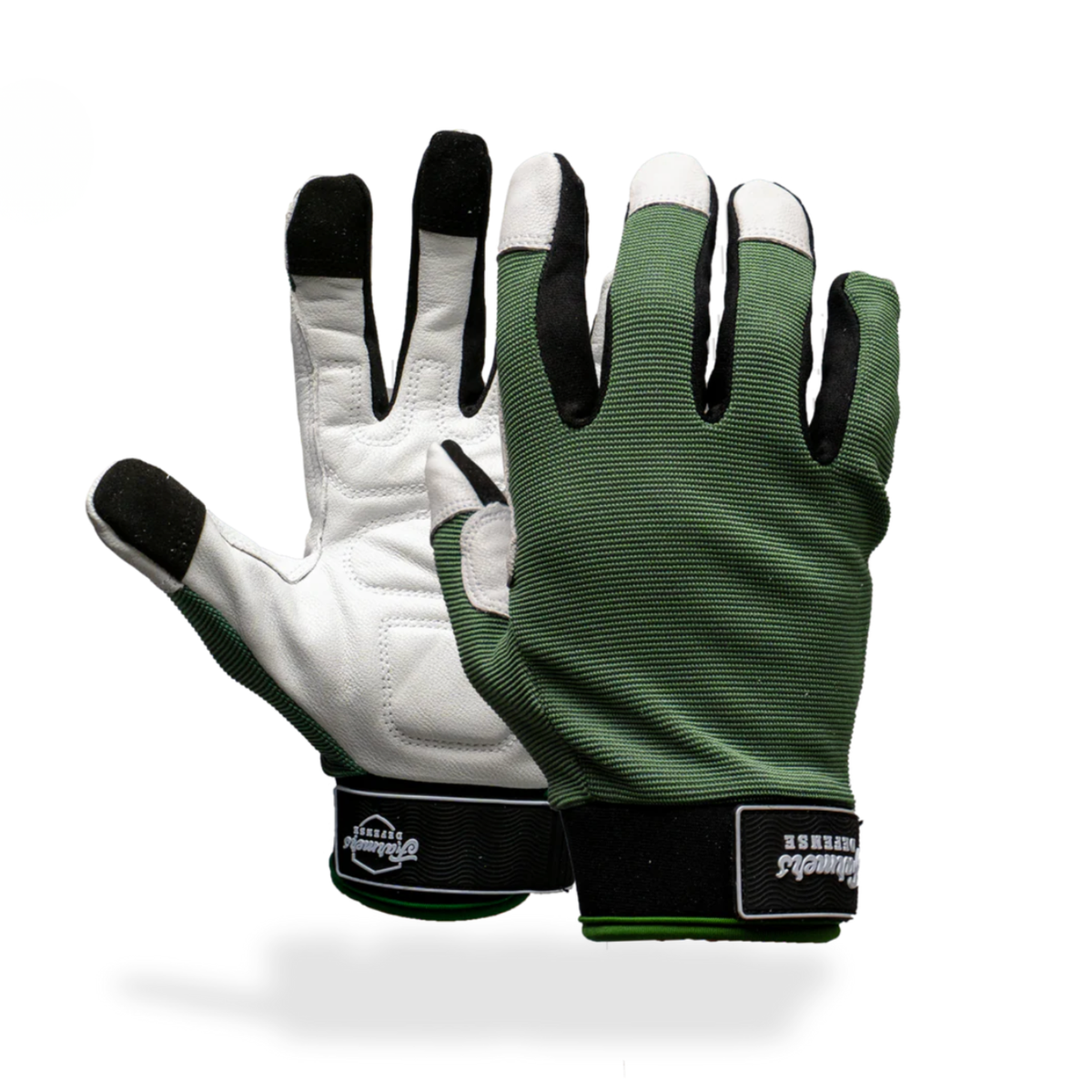Rugged Guard Leather Gloves - Forest Green