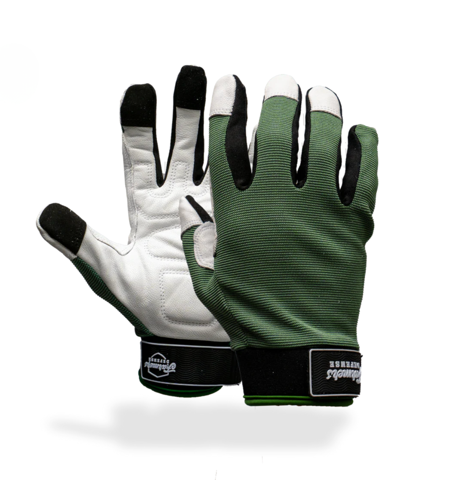 Rugged Guard Leather Gloves - Forest Green